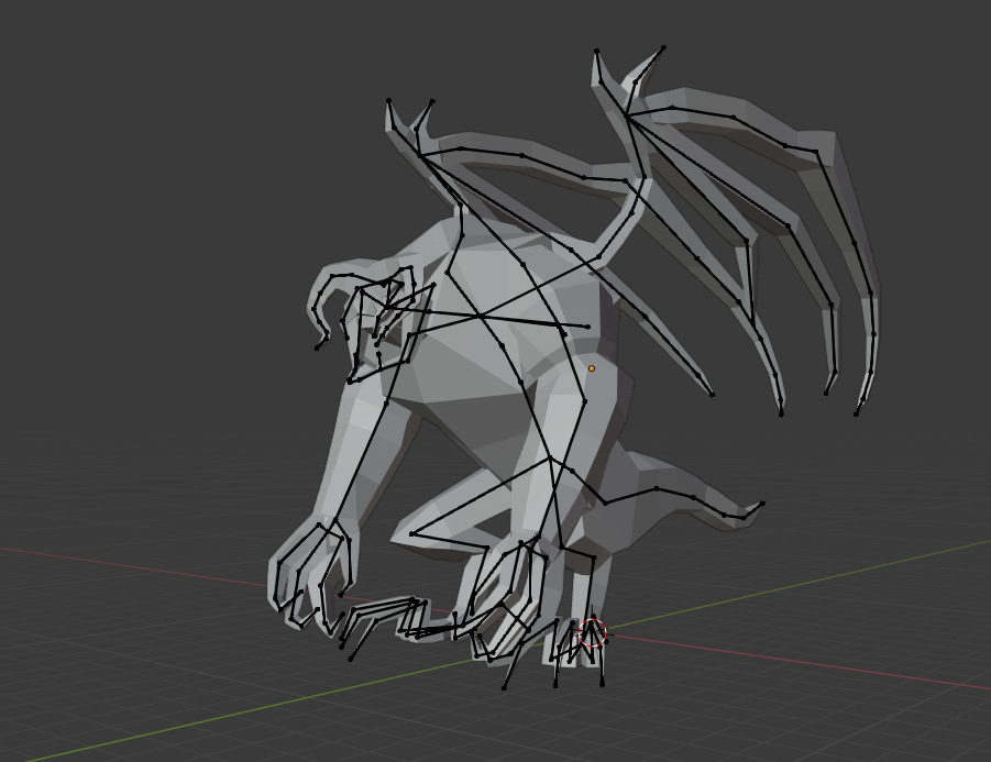 Balrog low poly with armature preview image 2
